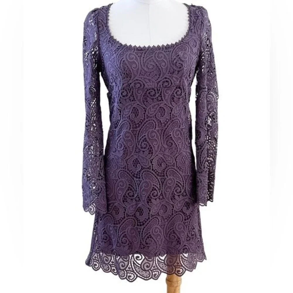 Anthropologie Maeve Embroidered Lace Mini Dress Size 2 NWOT
